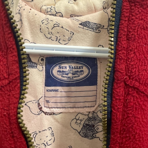 Red toddler fleece jacket - Picture 2 of 2